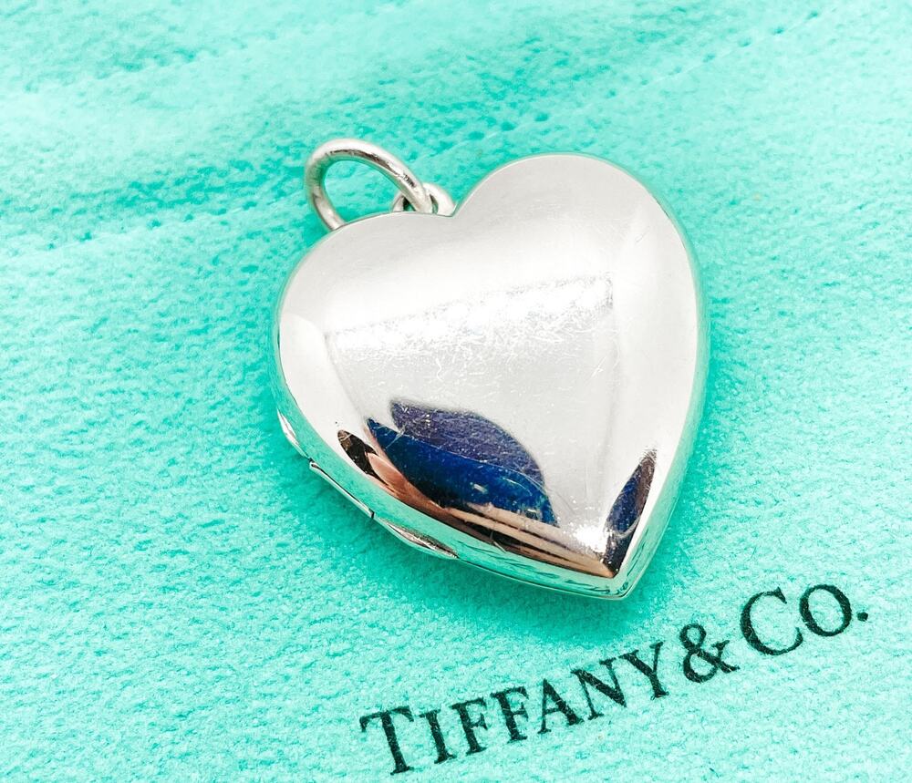 Tiffany & Co. Heart Locket Pendant Sterling Silver 1.25 Inches